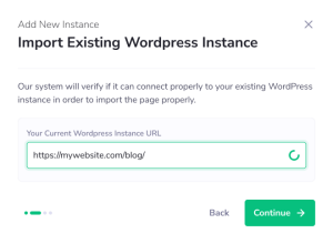Wordpress Website Hosting import existing website